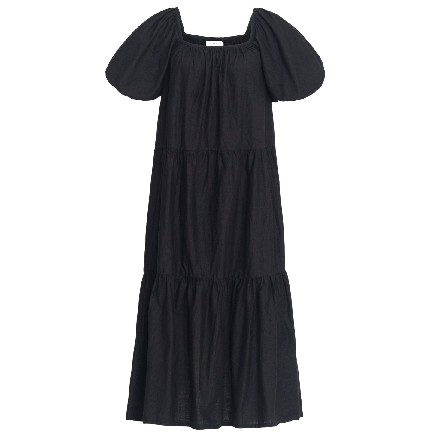 ROSEMARY Cotton Prairie Dress, in Black