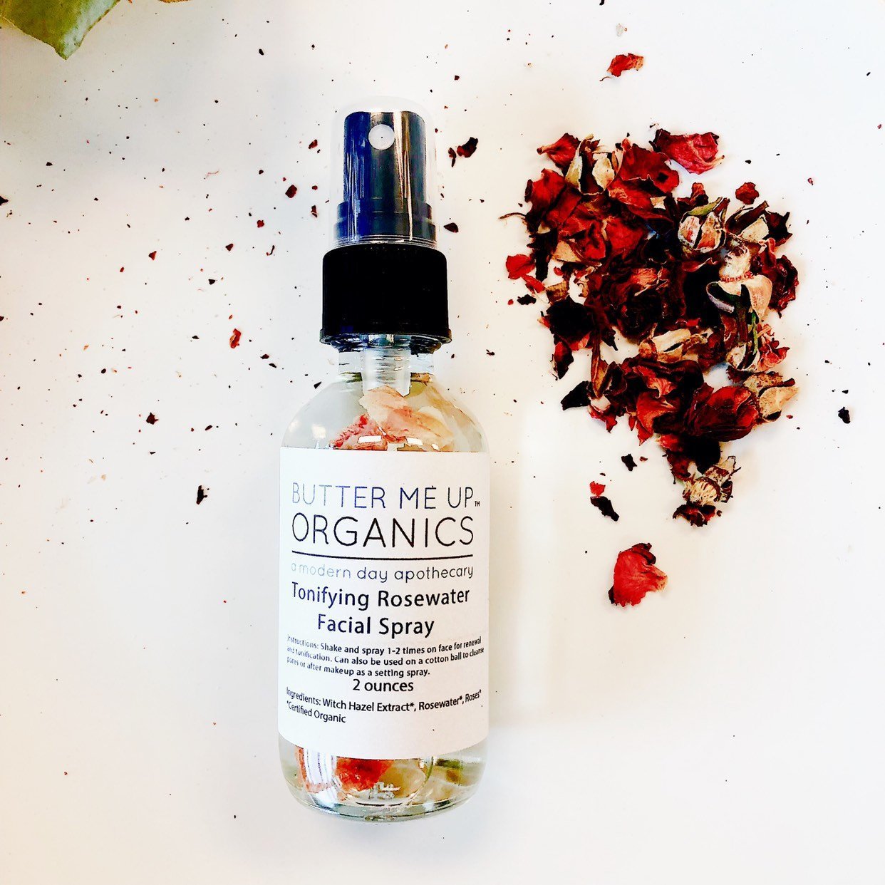 Organic Rosewater Toner / Facial Mist / Makeup Setting Spray / Organic